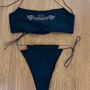 Edikted Black Angel Bikini Set